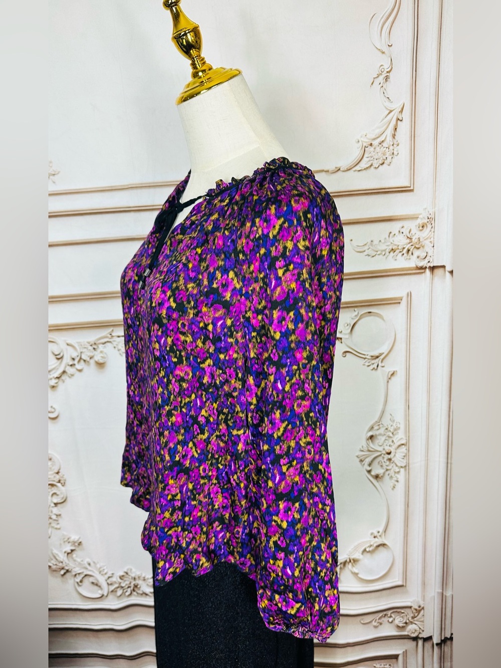 Democracy Purple Floral Blouse